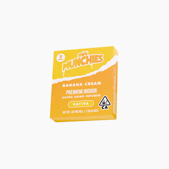 Munchies - Munchies Banana Cream 0.5g Mini Infused Pre-Roll 5 Pack - 1