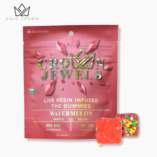 Gold Crown - Crown Jewels | Watermelon Gummies | 200mg | 8ct | 25mg/ea - 1