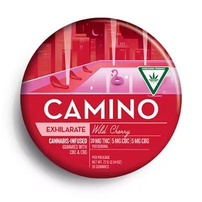 Camino - Exhilarate | Wild Cherry 5:1:1 Gummies | 1000mg | 20ct | 50mg/ea - 1