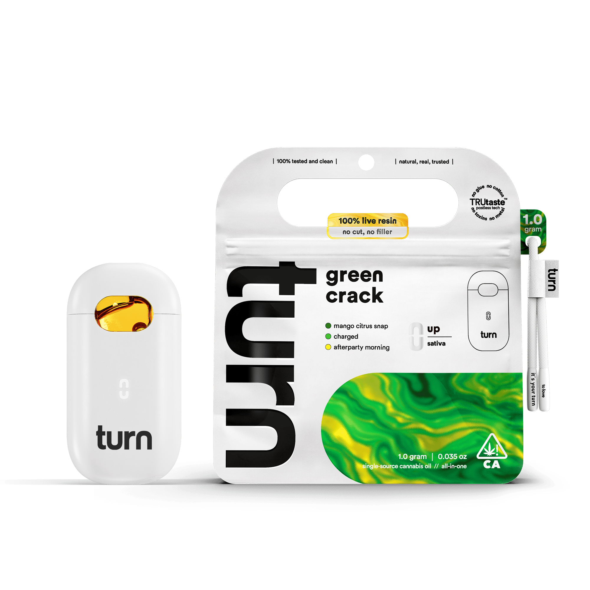 turn - Green Crack | 100% Live Resin | AIO | Sativa - 1