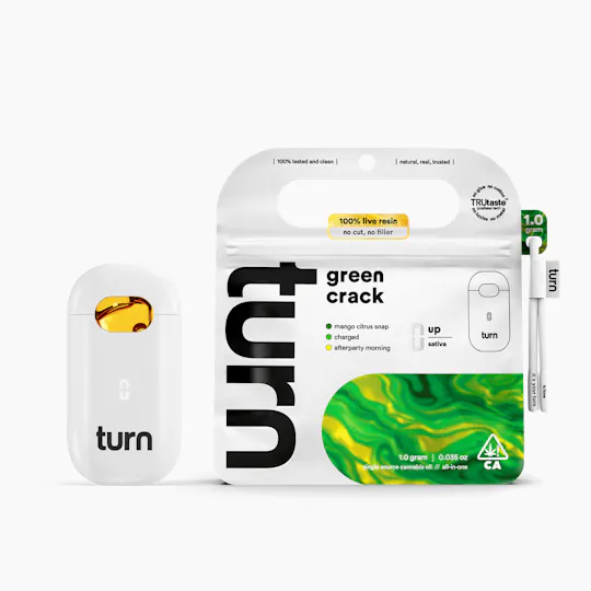 turn - Green Crack | 100% Live Resin | AIO | Sativa - 1