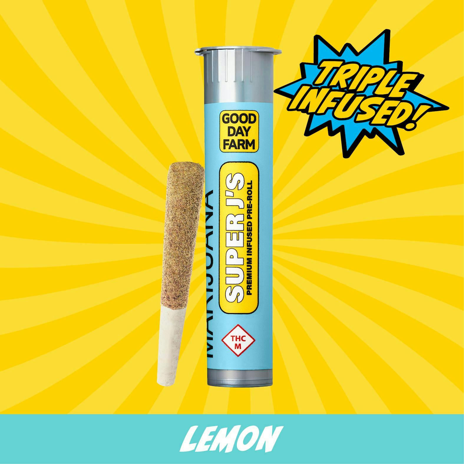 GOOD DAY FARM - Lemon x Blackjack | Super J's Infused Joint | 1g - 1