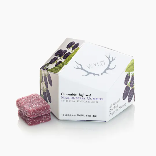 WYLD - Marionberry Indica Enhanced Gummies | 100mg | 10ct | 10mg/ea - 1