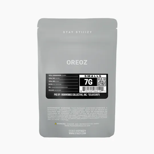 STIIIZY - - OREOZ - 7G Grey Label Mylar - 1