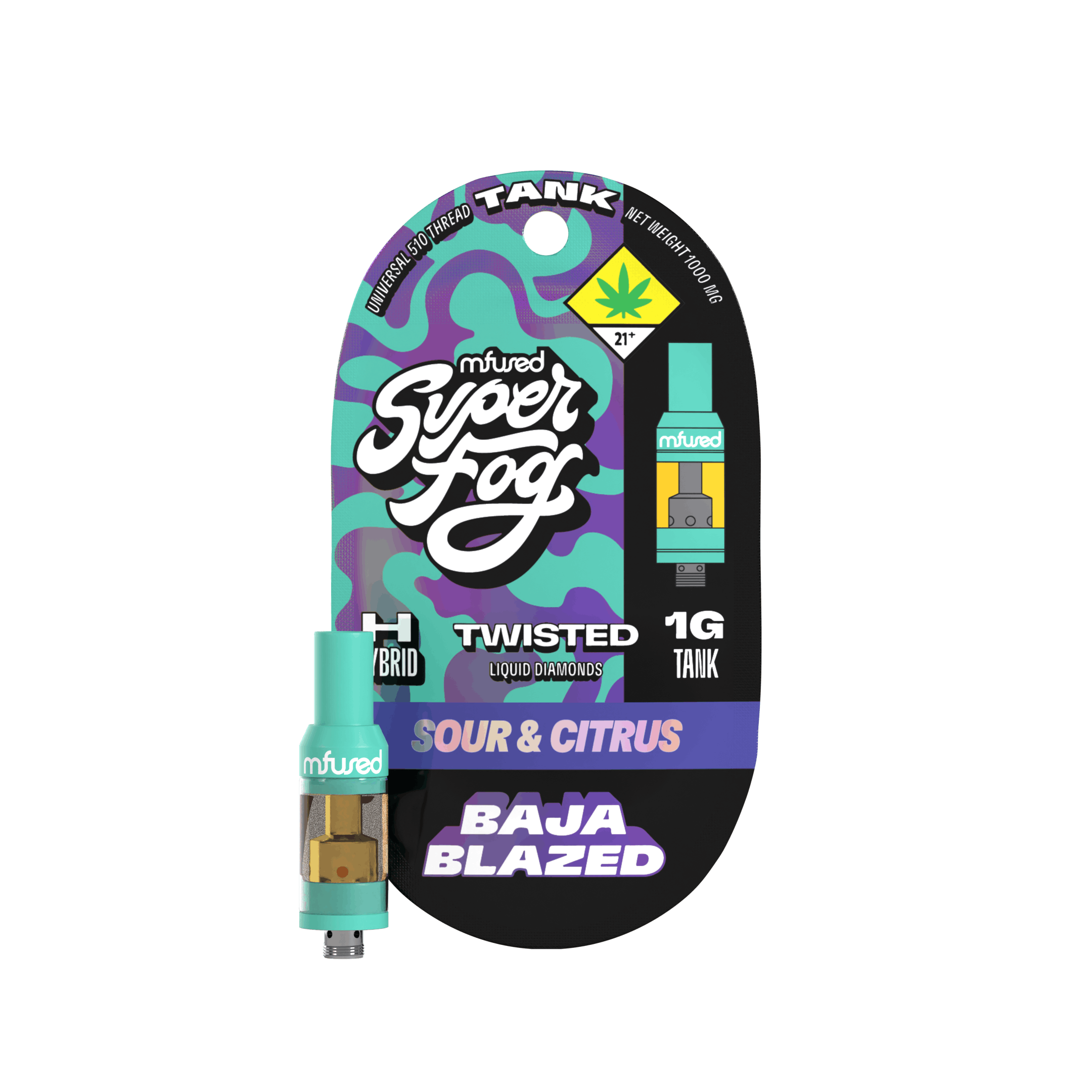 Super Fog by MFused - Baja Blazed | TWISTED Liquid Diamonds Tank Cartridge | 1g - 1