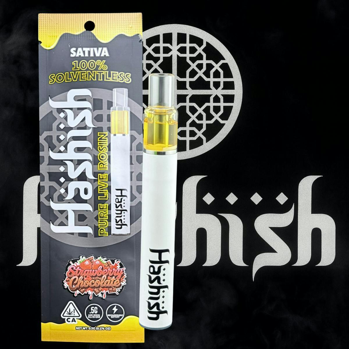 Hashish - Strawberry Chocolate | Live Rosin Disposable | 0.5g - 1
