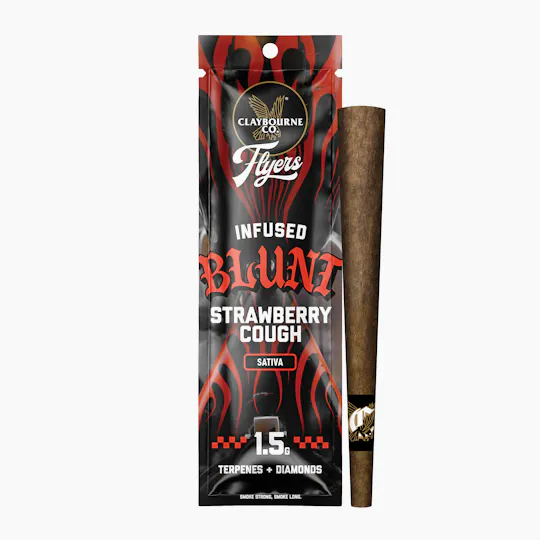 Claybourne Co. - Strawberry Cough (1.5g) - Flyers Infused Blunt - 1