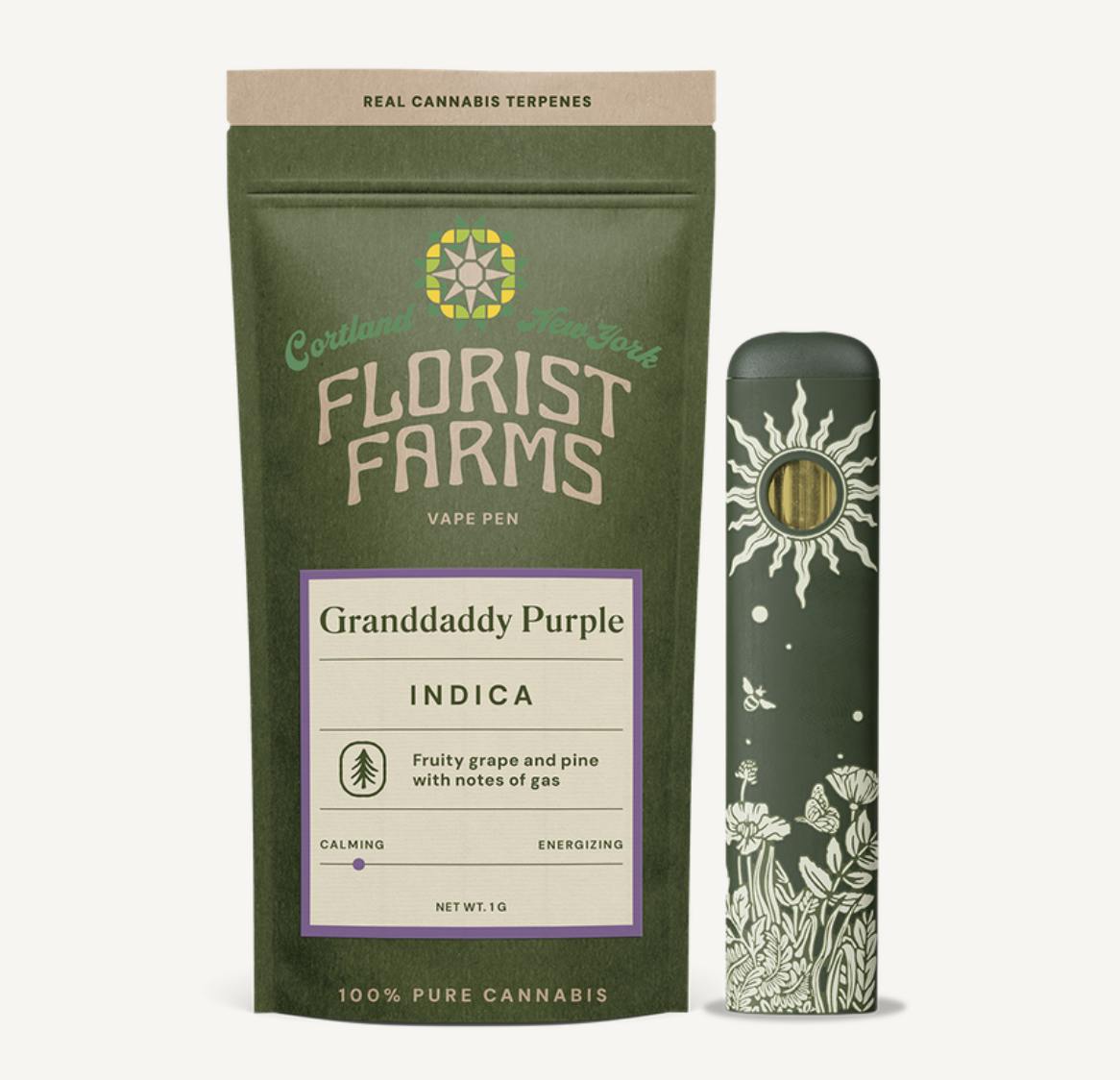 Florist Farms - Florist Farms | Granddaddy Purple | Disposable | 1g - 1