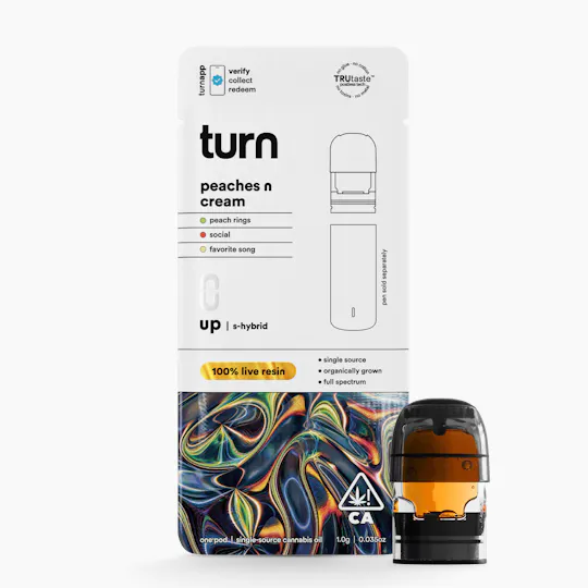 turn - Peaches N Cream | 100% Live Resin | Indica-Hybrid - 1