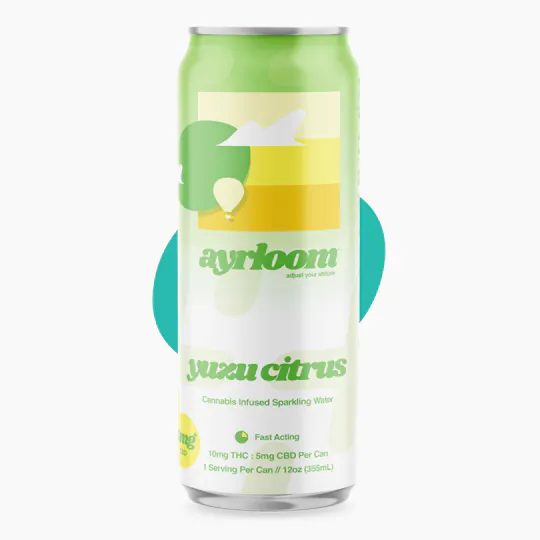 ayrloom - Yuzu Citrus 2:1 THC:CBD | Carbonated | 10mg | 12fl oz - 1