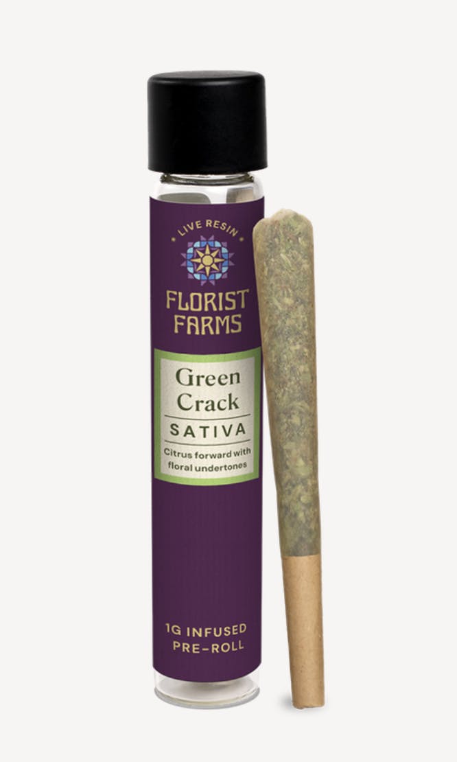 Florist Farms - Florist Farms | Green Crack | Live Resin Infused Joints | 1g - 1