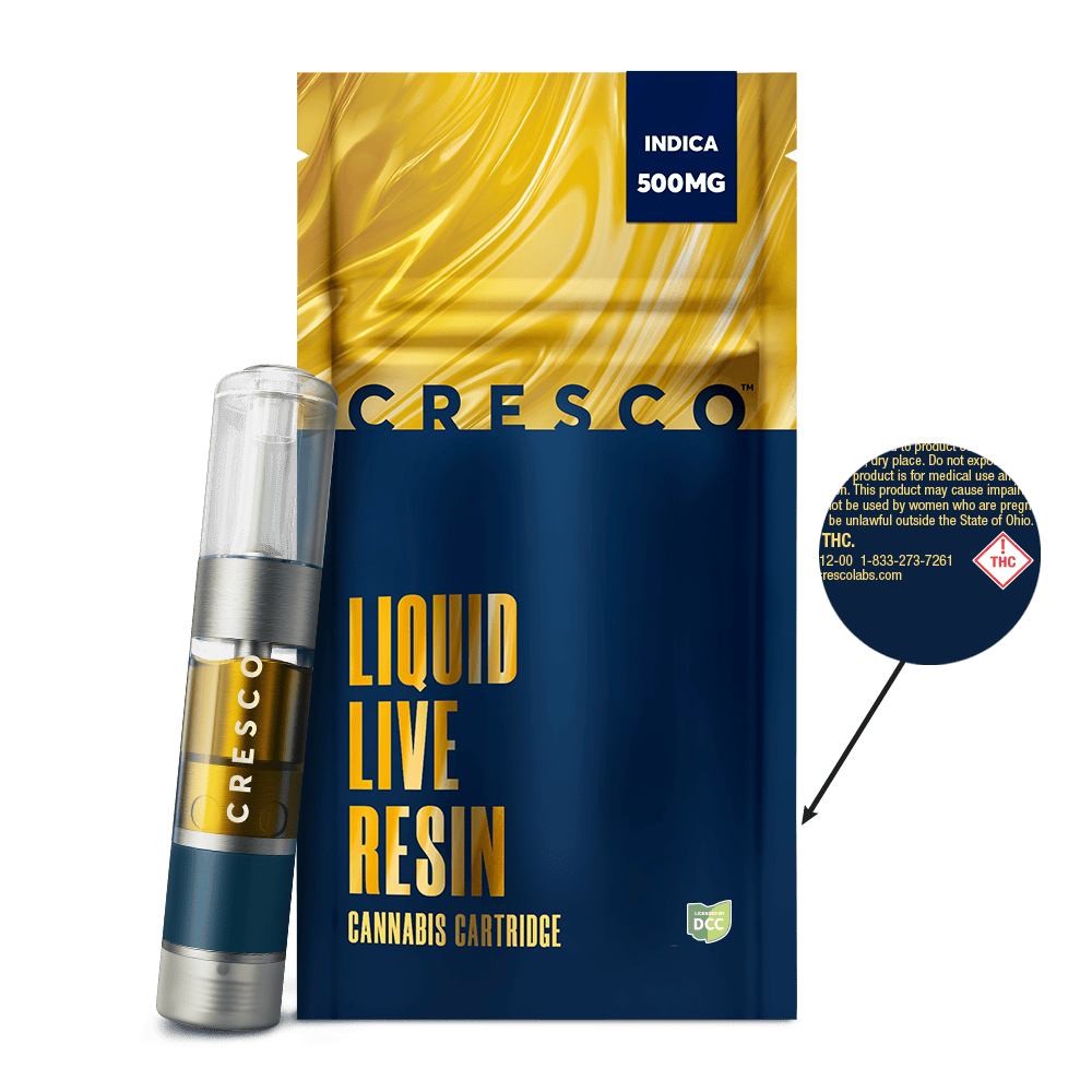 Cresco - Indica | Live Resin Cartridge | 0.5g - 1