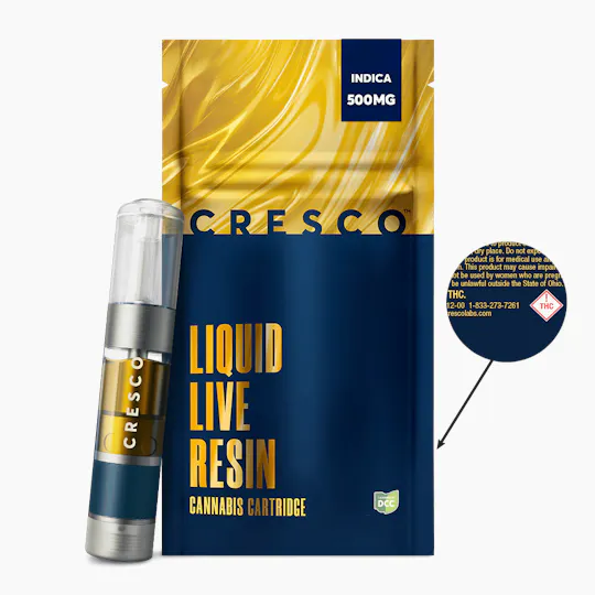 Cresco - Indica | Live Resin Cartridge | 0.5g - 1