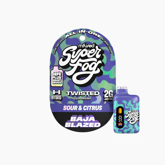 Super Fog by MFused - Baja Blazed | TWISTED Liquid Diamonds Jefé Plus Disposable | 2g - 1