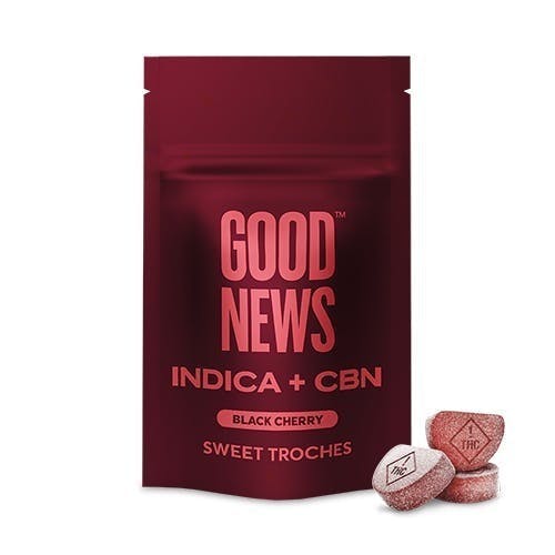 Good News - Black Cherry 1:2 THC:CBN Troches | 100mg | 10ct | 10mg/ea - 1