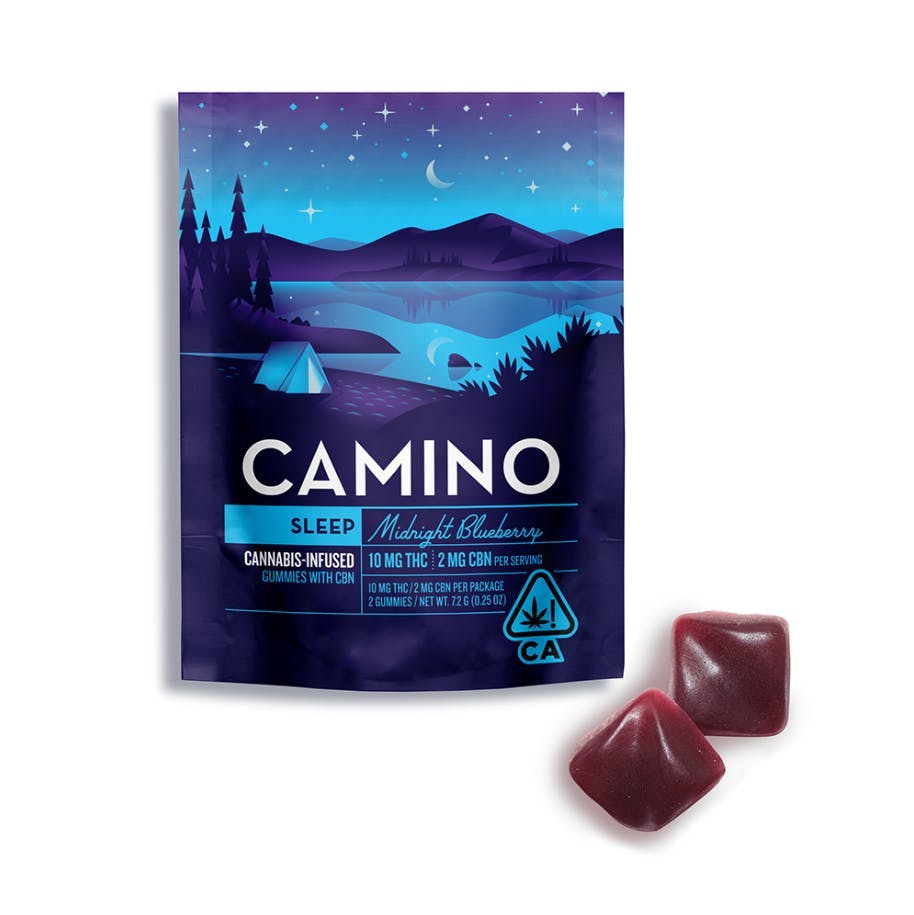 Camino - Sleep | Midnight Blueberry THC:CBN 5:1 Gummies | 10mg | 2ct | 5mg/ea - 1