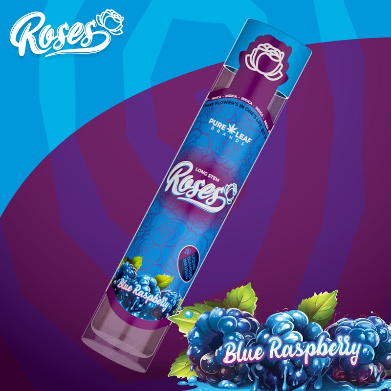 Roses - Long Stem | Blue Raspberry | LQD Infused Joint | 1g - 1