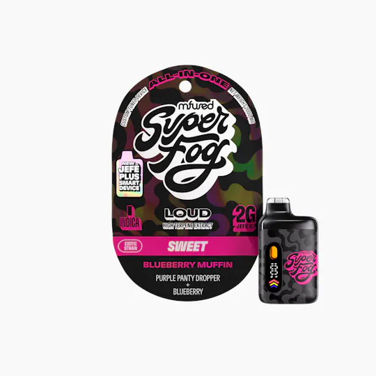 Super Fog by MFused - Blueberry Muffin | LOUD High Terpene Extract Jefé Plus Disposable | 2g - 1