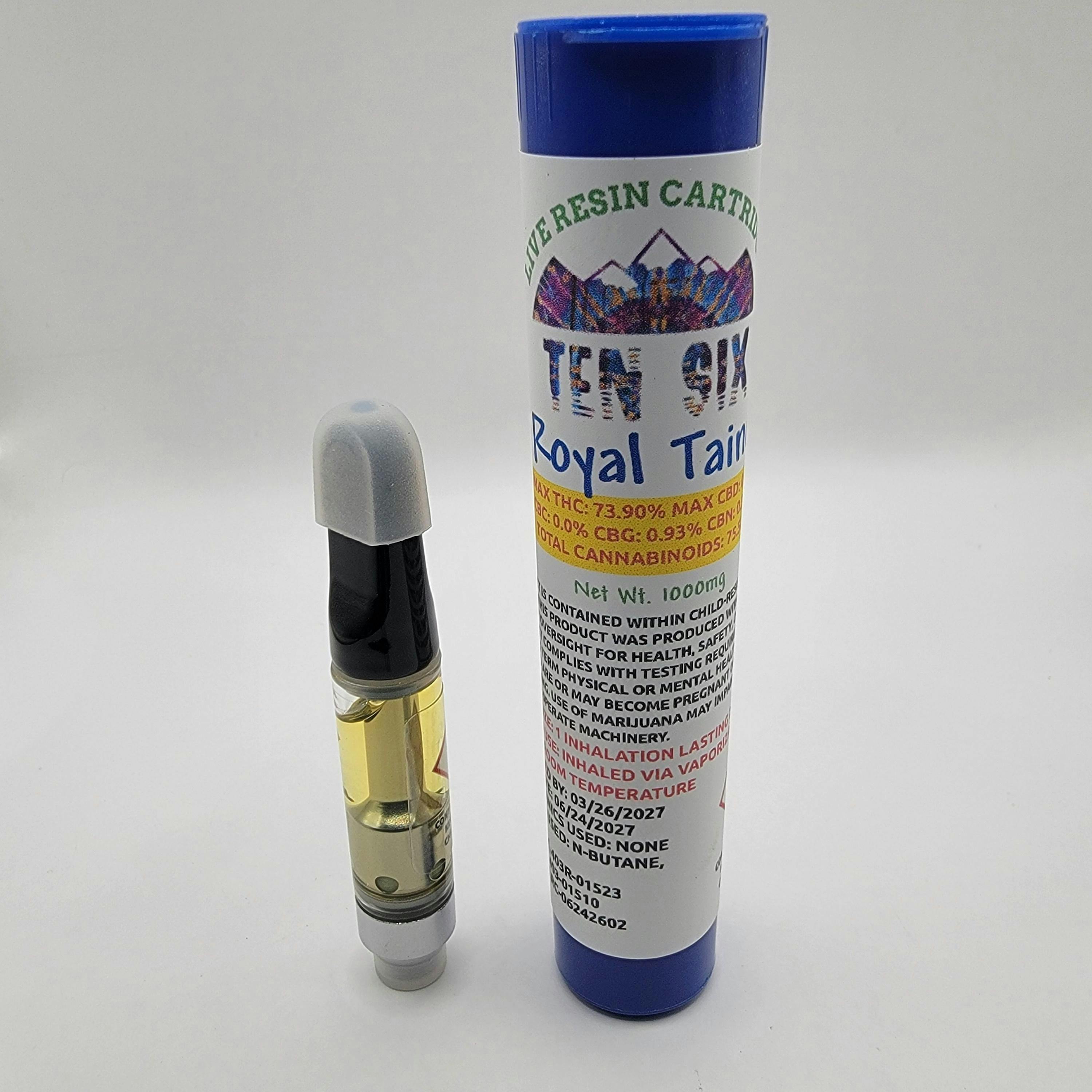 Ten Six Labs - Royal Taino - 1000mg Live Resin Cartridge - 1