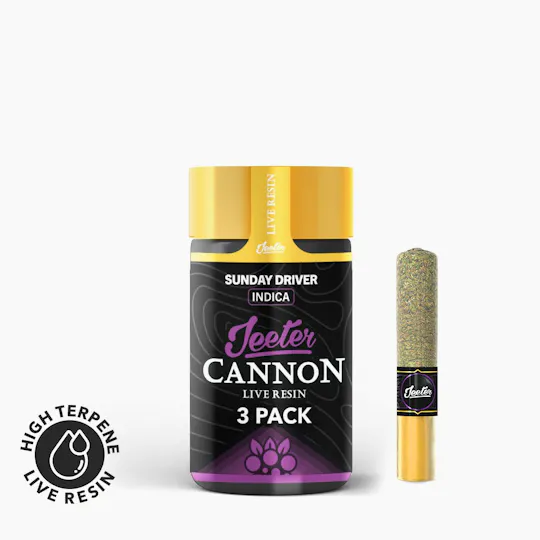 Jeeter - Sunday Driver | Live Resin Cannons | Infused Minis | 0.5g each | 3pk - 1