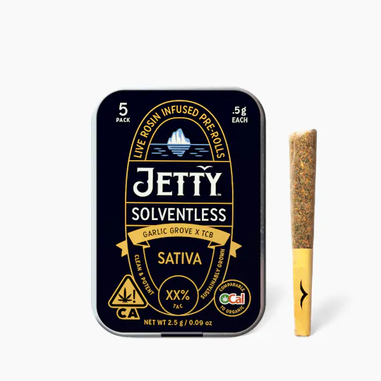 Jetty Extracts - Garlic Grove x TCB | Live Rosin Infused Minis | 0.5g each | 5pk - 1