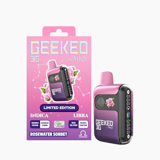 MKX Oil Co - (Limited Edition) Rosewater Sorbet | Geeked Disposable | 3g - 1