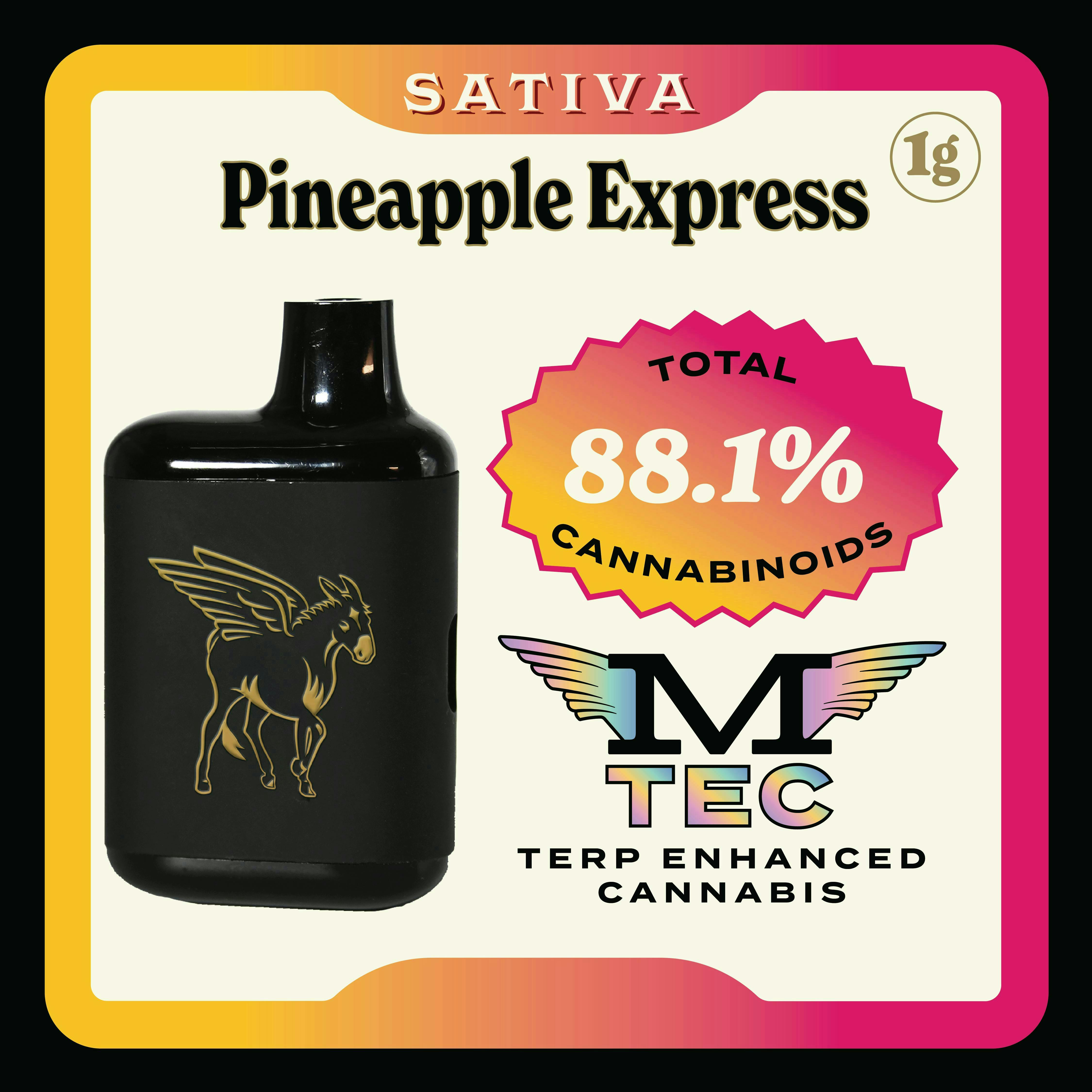Mule Extracts - Pineapple Express | Live Resin Dank Tank Disposable | 1g - 1