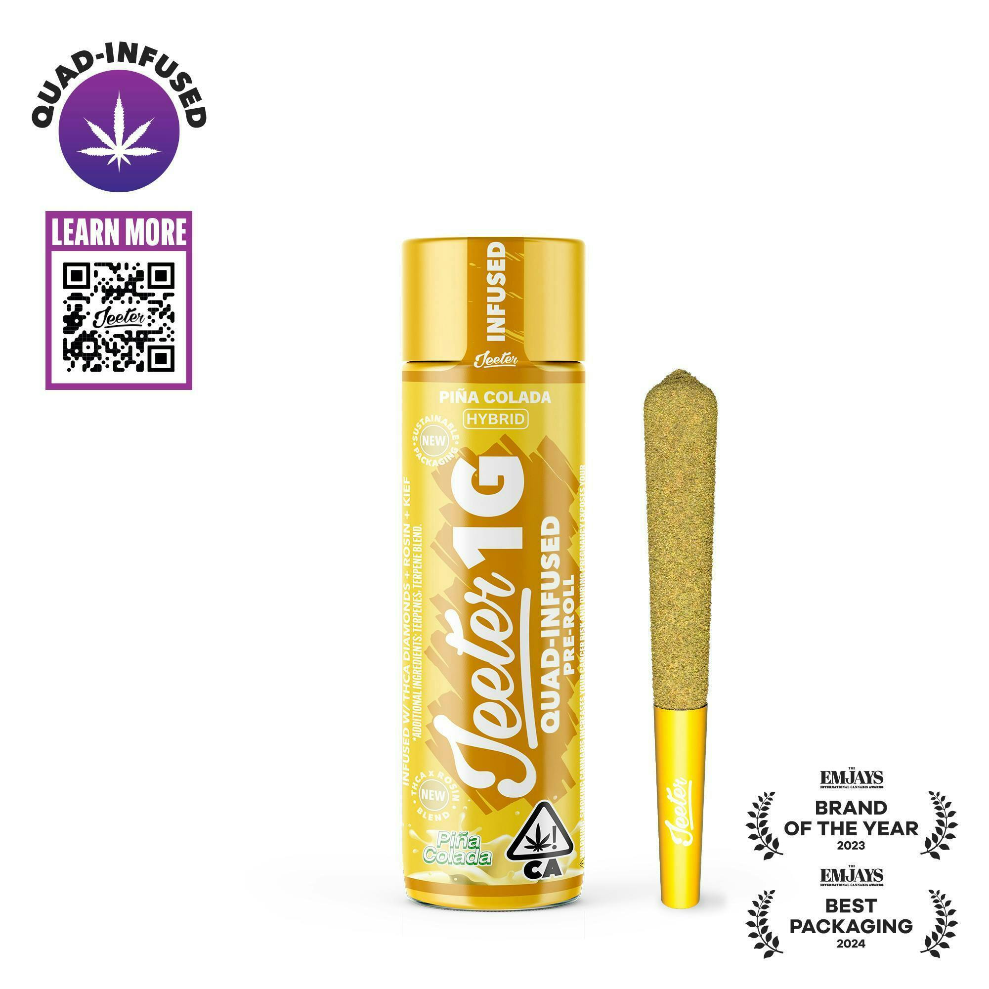 Jeeter - Jeeter | Pina Colada | Quad-Infused Joint | 1g - 1