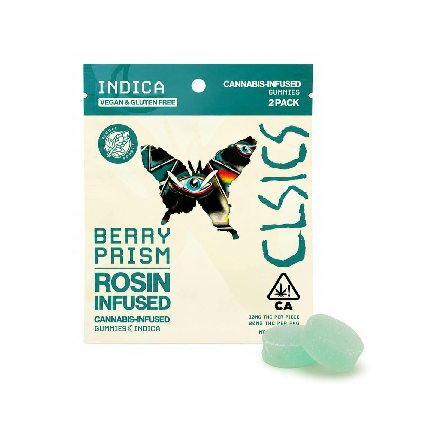 CLSICS Rosin & Rosin Infused Pre Rolls - Berry Prism - Live Rosin Infused Gummies - 2ct - 1