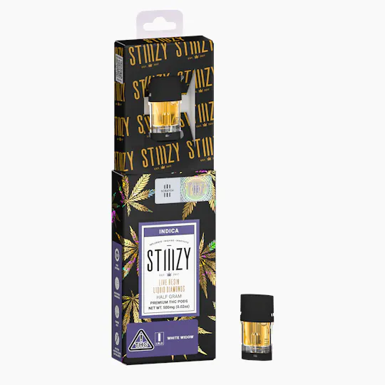 STIIIZY - Vape Cartridge - WHITE WIDOW .5G Live Resin Liquid Diamonds Pod - STIIIZY - 1