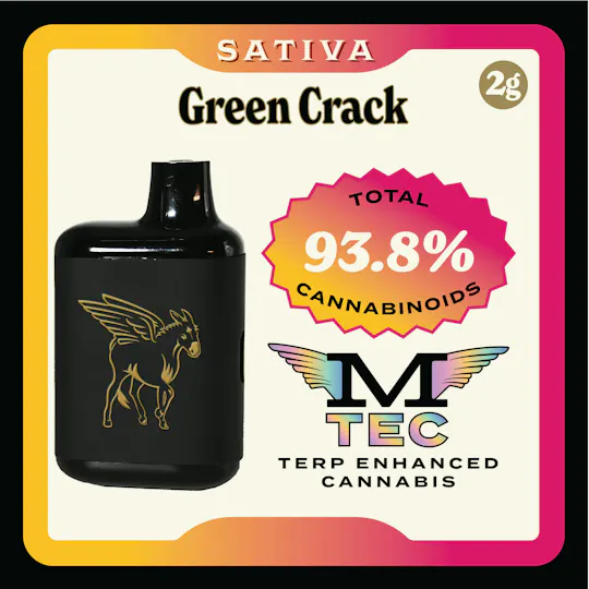 Mule Extracts - Green Crack | Live Resin Dank Tank Disposable | 2g - 1