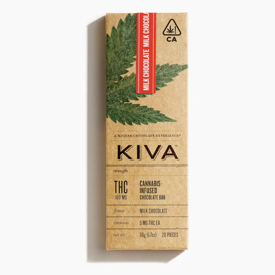 Kiva Confections - Kiva | Milk Chocolate Bar | 60mg | 20ct | 3mg/ea - 1