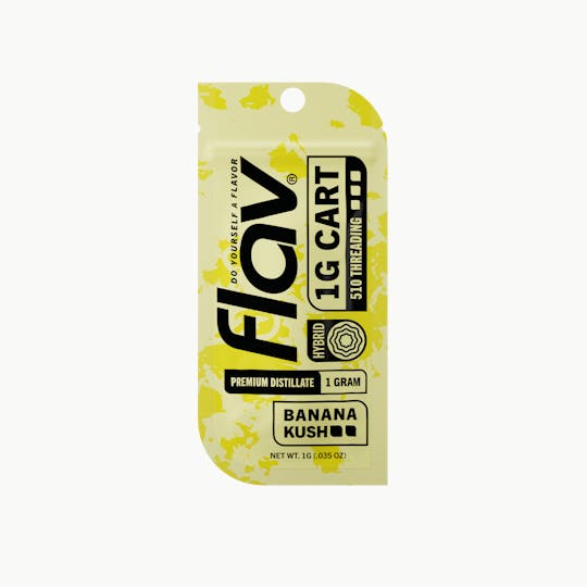 Flav - Vape - Cartridge - 1.0g - Distillate - Banana Kush - Indica - 1