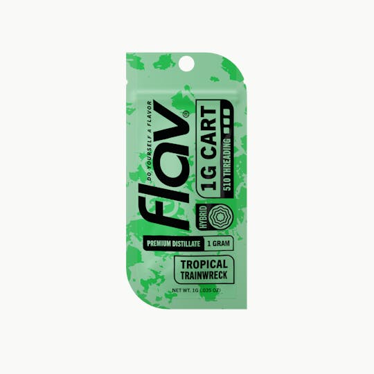 Flav - Vape - Cartridge - 1.0g - Distillate - Tropical Trainwreck - Hybrid - 1