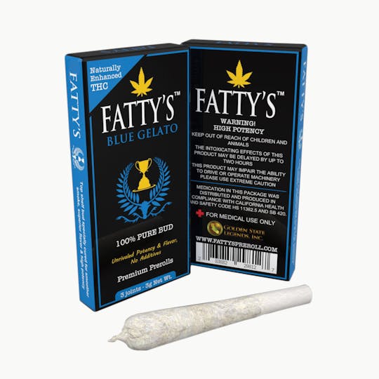 Fatty's - Blue Gelato - Fatty's Pre-Rolls 3pk (3g total) - 1