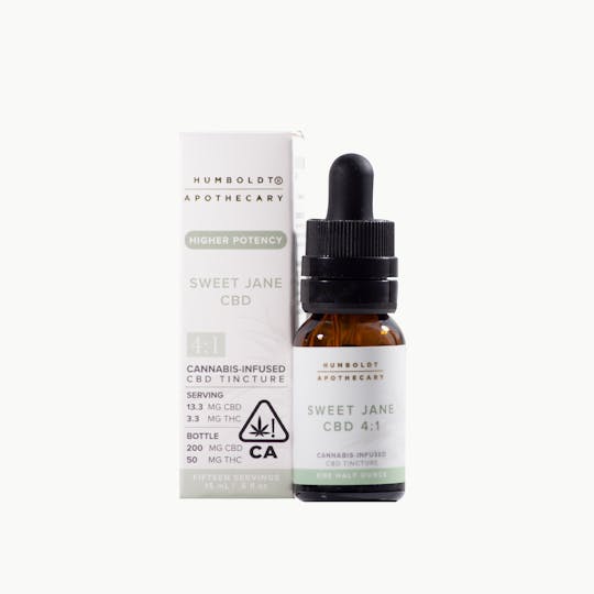 Humboldt Apothecary - Sweet Jane 4:1 CBD/THC Tincture HALF OUNCE BOTTLE - 1