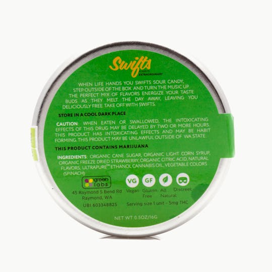 Swifts Edibles - Key Lime & Strawberry Sour Drops 100mg - Hybrid - 1