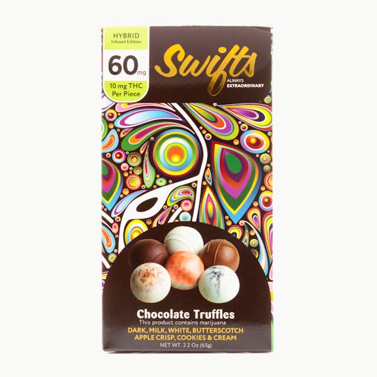 Swifts Edibles - Chocolate Assorted Truffles 60mg - Hyrid - 1