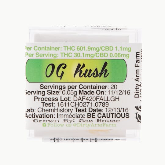 Dirty Arm Farm - OG Kush Live Resin - 1