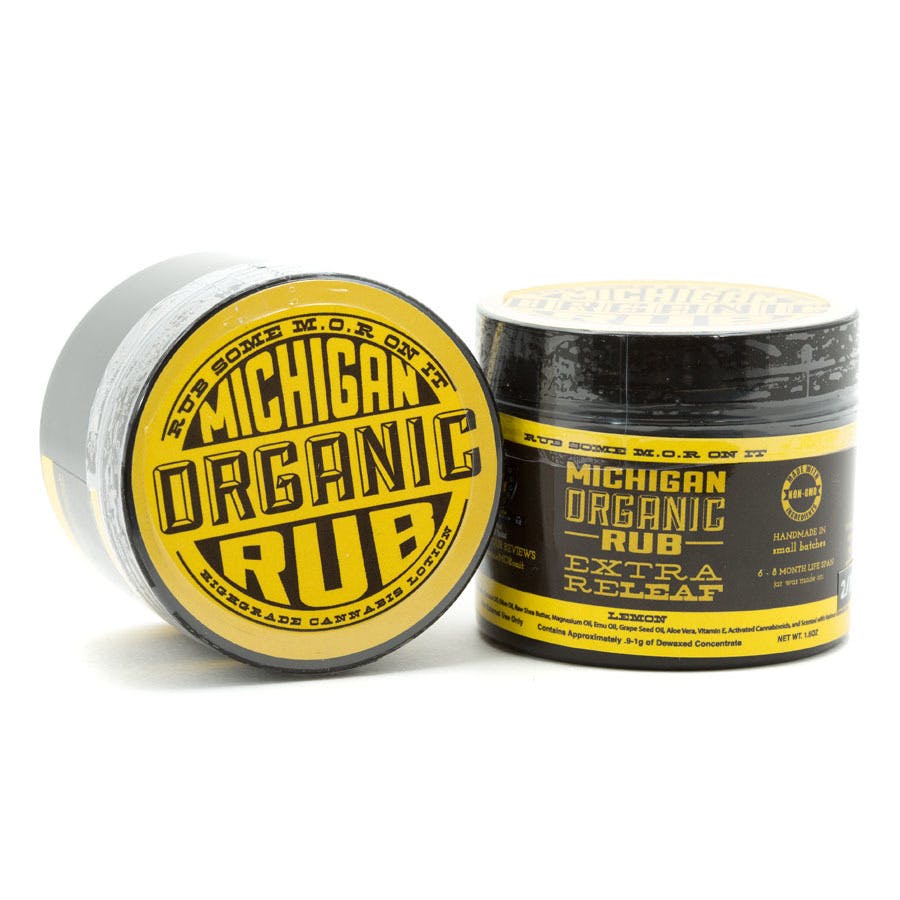 Michigan Organic Rub - Organic Extra Releaf Lemon Rub 625mg - 1
