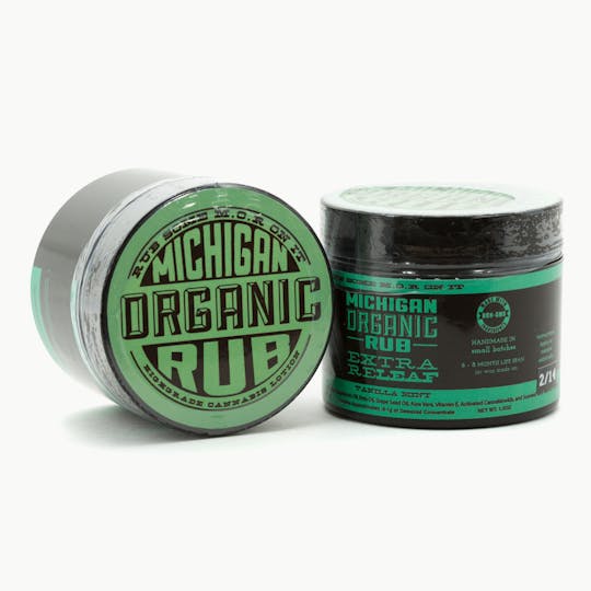 Michigan Organic Rub - Organic Extra Releaf Vanilla Mint Rub 625mg - 1