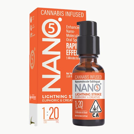 Sunderstorm NANO5 - NANO5 Lightning Strike 1:20 CBD/THC 30ml - 1