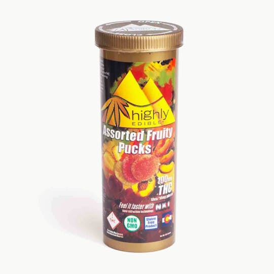 Highly Edible - Assorted Fruity Pucks 100mg REC - CO - 1