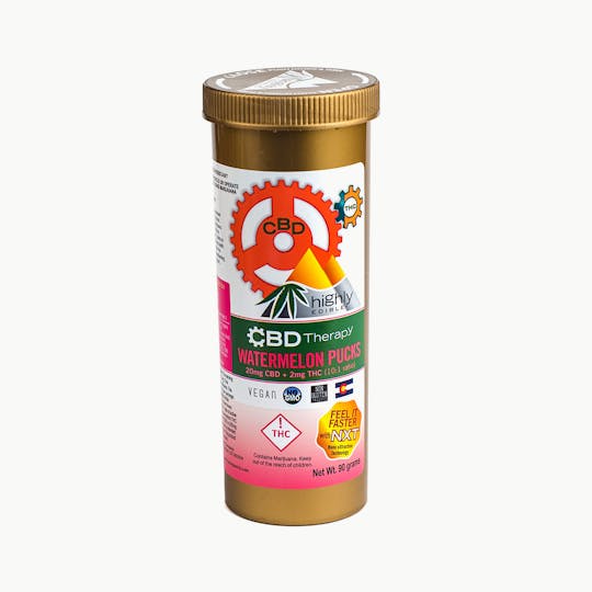 Highly Edible - CBD Therapy - Watermelon Puck 10:1 REC - CO - 1
