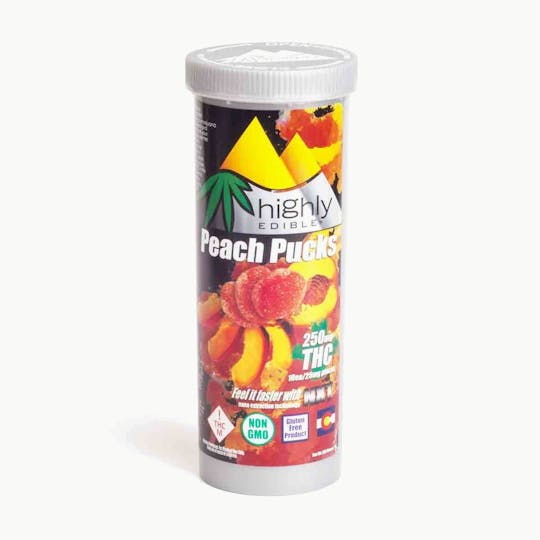 Highly Edible - Peach Puck 250mg MED - CO - 1