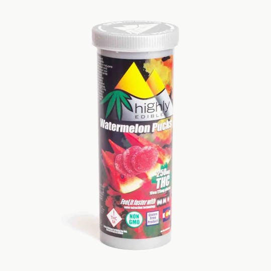 Highly Edible - Watermelon Puck 250mg MED - CO - 1