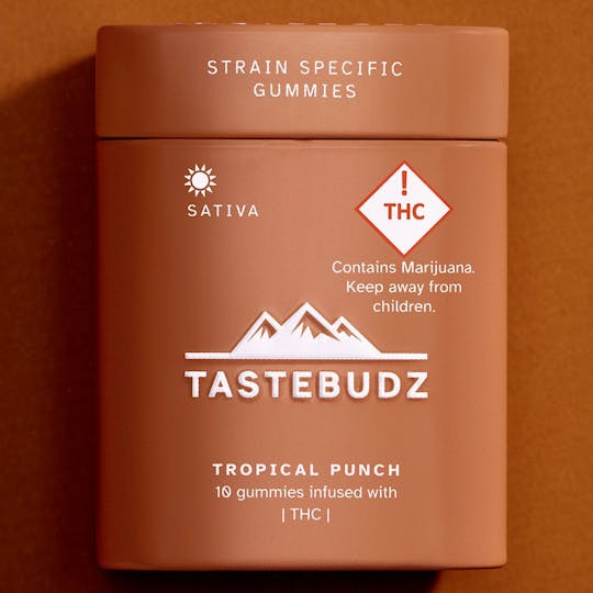 TasteBudz - Tropical Punch Sativa Rosin Gummies | THC | 100mg - 1