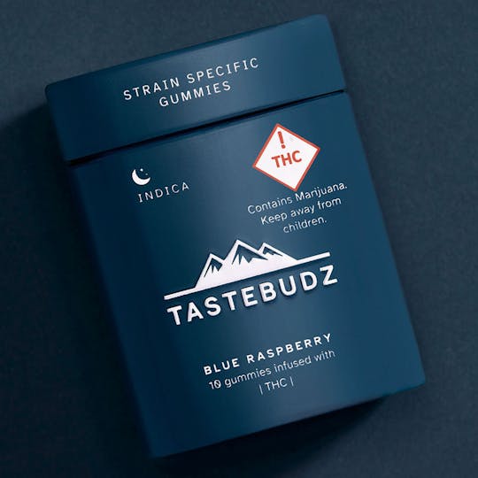 TasteBudz - Blue Raspberry Indica Rosin Gummies | THC | 100mg - 1