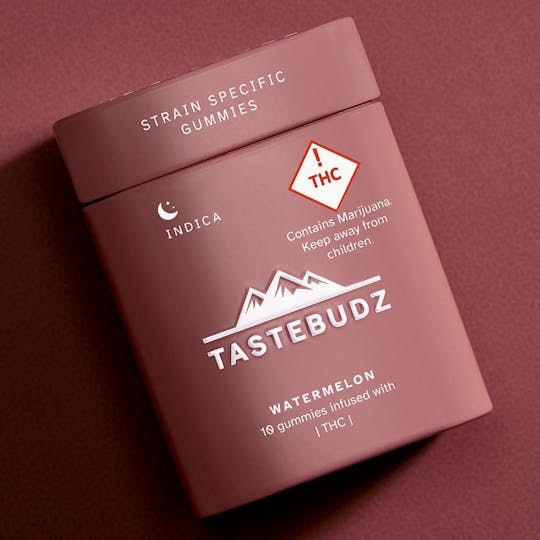 TasteBudz - Watermelon Indica Rosin Gummies | THC | 100mg - 1