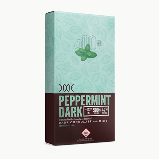 Dixie Brands - Peppermint Dark Chocolate Bar - 1